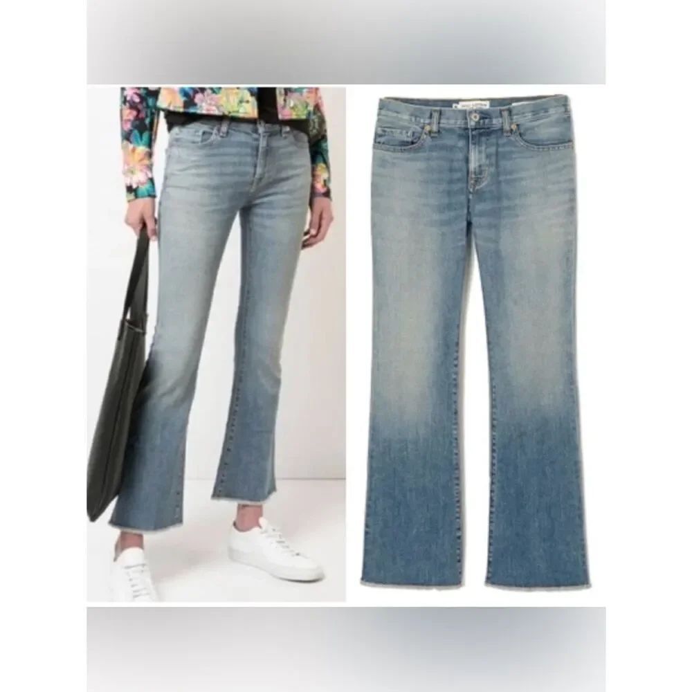 Nili Lotan Vianka Raw Hem Flare Jean Venice Wash Women’s Size 25